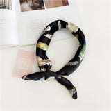 50*50cm Square Silk Feel Satin Scarf Elegant Women Head Skinny Retro Hair Tie Band Small Fashion Square Kerchief Neck Scarf - THE PLACE TO BE !!