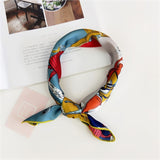 50*50cm Square Silk Feel Satin Scarf Elegant Women Head Skinny Retro Hair Tie Band Small Fashion Square Kerchief Neck Scarf - THE PLACE TO BE !!