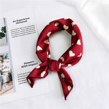 50*50cm Square Silk Feel Satin Scarf Elegant Women Head Skinny Retro Hair Tie Band Small Fashion Square Kerchief Neck Scarf - THE PLACE TO BE !!