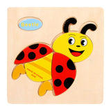 QWZ Baby Toys Wooden Puzzle Cute Cartoon Animal Intelligence Kids Educational Brain Teaser Children Tangram Shapes Jigsaw Gifts