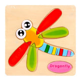 QWZ Baby Toys Wooden Puzzle Cute Cartoon Animal Intelligence Kids Educational Brain Teaser Children Tangram Shapes Jigsaw Gifts