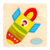 QWZ Baby Toys Wooden Puzzle Cute Cartoon Animal Intelligence Kids Educational Brain Teaser Children Tangram Shapes Jigsaw Gifts