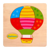 QWZ Baby Toys Wooden Puzzle Cute Cartoon Animal Intelligence Kids Educational Brain Teaser Children Tangram Shapes Jigsaw Gifts