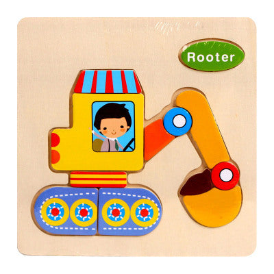 QWZ Baby Toys Wooden Puzzle Cute Cartoon Animal Intelligence Kids Educational Brain Teaser Children Tangram Shapes Jigsaw Gifts