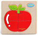 QWZ Baby Toys Wooden Puzzle Cute Cartoon Animal Intelligence Kids Educational Brain Teaser Children Tangram Shapes Jigsaw Gifts