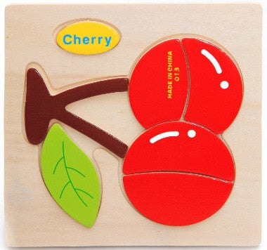 QWZ Baby Toys Wooden Puzzle Cute Cartoon Animal Intelligence Kids Educational Brain Teaser Children Tangram Shapes Jigsaw Gifts