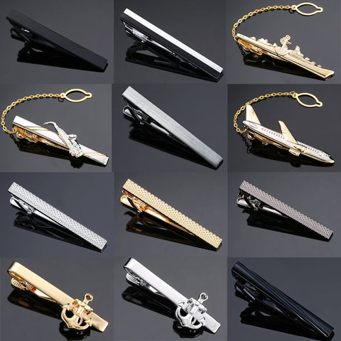 DY New and high quality laser engraving tie clip  fashion style  gold  silver and black men's business tie pin Free Delivery - THE PLACE TO BE !!