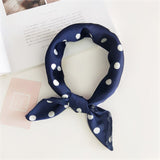 50X50CM Fashion Women Square Scarf All-match Wraps Elegant Floral Dot Spring Summer Head Neck Hair Tie Band Neckerchief - THE PLACE TO BE !!
