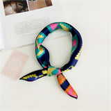 50X50CM Fashion Women Square Scarf All-match Wraps Elegant Floral Dot Spring Summer Head Neck Hair Tie Band Neckerchief - THE PLACE TO BE !!