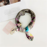 50X50CM Fashion Women Square Scarf All-match Wraps Elegant Floral Dot Spring Summer Head Neck Hair Tie Band Neckerchief - THE PLACE TO BE !!