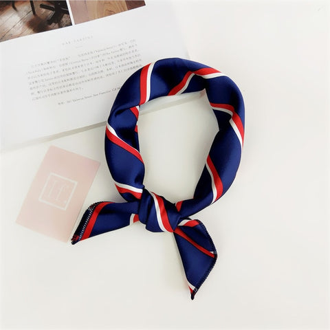 50X50CM Fashion Women Square Scarf All-match Wraps Elegant Floral Dot Spring Summer Head Neck Hair Tie Band Neckerchief