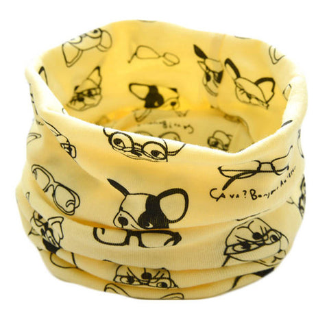 Spring Autumn Children's Cotton Scarf Baby Kids Scarf Winter Boys Girls Cartoon Scarves Child Collar O Ring Magic Neckerchief