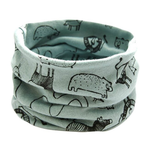 Spring Autumn Children's Cotton Scarf Baby Kids Scarf Winter Boys Girls Cartoon Scarves Child Collar O Ring Magic Neckerchief