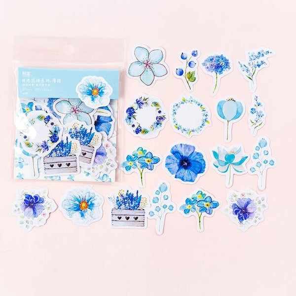 45 Pcs/Pack Mohamm Kawaii Japanese Decoracion Journal Cute Diary Flower Stickers Scrapbooking Flakes Stationery School Supplies