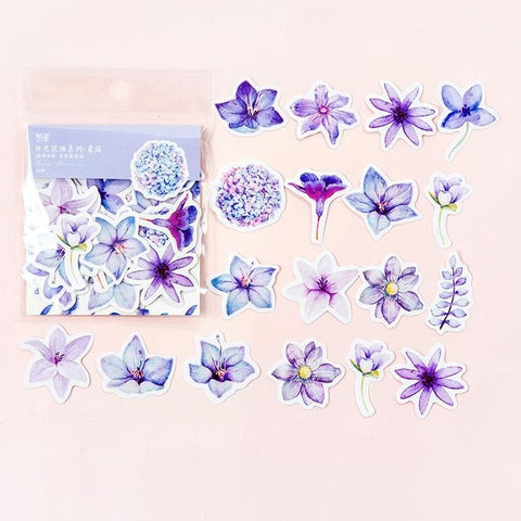45 Pcs/Pack Mohamm Kawaii Japanese Decoracion Journal Cute Diary Flower Stickers Scrapbooking Flakes Stationery School Supplies