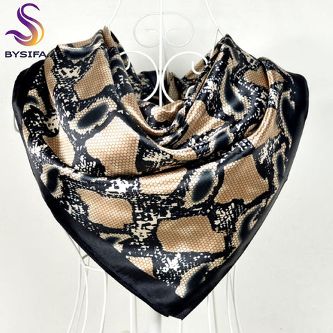 New Style Snakeskin Pattern Square Scarves Wraps Printed Hot Sale Women Pink Blue Silk Scarf Shawl Unisex Muslim Silk Muffler - THE PLACE TO BE !!