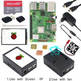 Raspberry Pi 3 Model B+ 3.5 inch Touchscreen LCD + ABS Case + 32GB SD Card + 3A Power Adapter + Heatsinks + HDMI for RPI 3B Plus - THE PLACE TO BE !!