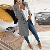 Women Autumn Winter Woollen Coat Long Sleeve Turn-Down Collar Oversize Blazer Outwear Jacket Elegant Overcoats Loose Plus Size - THE PLACE TO BE !!
