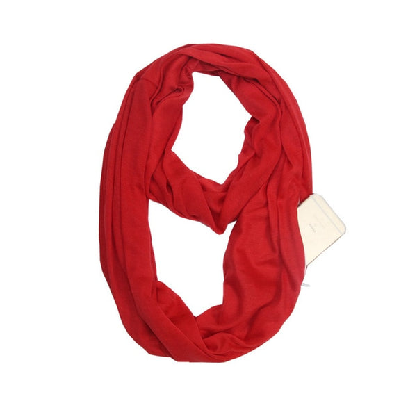 Scarf with pocket Convertible Journey Women Wrap with Secret Hidden Zipper Pocket infinity Travel Scarfs Woman Man AA10129