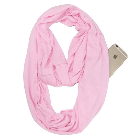 Scarf with pocket Convertible Journey Women Wrap with Secret Hidden Zipper Pocket infinity Travel Scarfs Woman Man AA10129