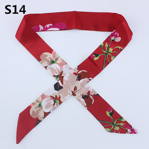 On-Sale 2018 New Arrivals Bag Scarf Print Silk Scarf Women Small Bag Ribbon Fashion Female Hair Ribbons Fashion Handbag Scarves