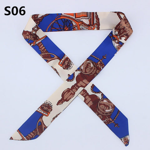 On-Sale 2018 New Arrivals Bag Scarf Print Silk Scarf Women Small Bag Ribbon Fashion Female Hair Ribbons Fashion Handbag Scarves