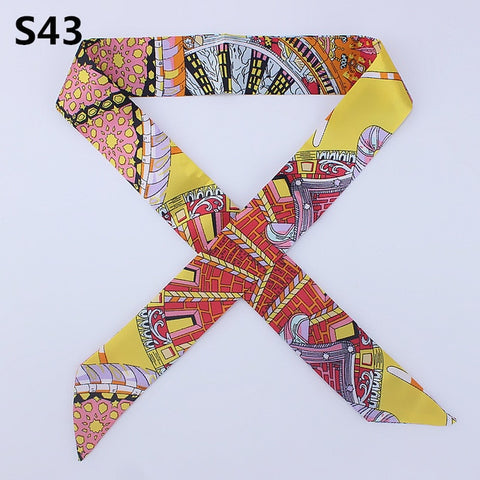 On-Sale 2018 New Arrivals Bag Scarf Print Silk Scarf Women Small Bag Ribbon Fashion Female Hair Ribbons Fashion Handbag Scarves