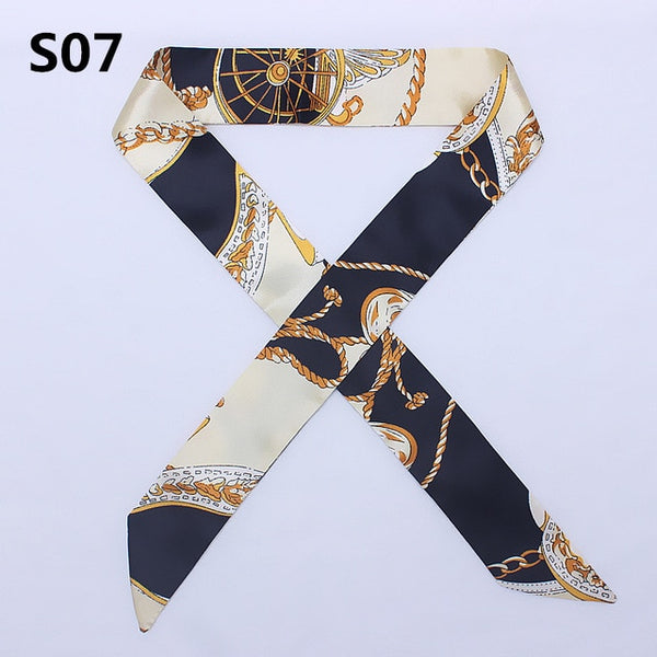 On-Sale 2018 New Arrivals Bag Scarf Print Silk Scarf Women Small Bag Ribbon Fashion Female Hair Ribbons Fashion Handbag Scarves