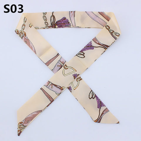 On-Sale 2018 New Arrivals Bag Scarf Print Silk Scarf Women Small Bag Ribbon Fashion Female Hair Ribbons Fashion Handbag Scarves