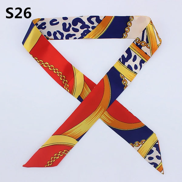 On-Sale 2018 New Arrivals Bag Scarf Print Silk Scarf Women Small Bag Ribbon Fashion Female Hair Ribbons Fashion Handbag Scarves