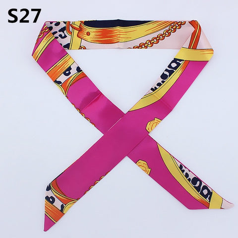 On-Sale 2018 New Arrivals Bag Scarf Print Silk Scarf Women Small Bag Ribbon Fashion Female Hair Ribbons Fashion Handbag Scarves