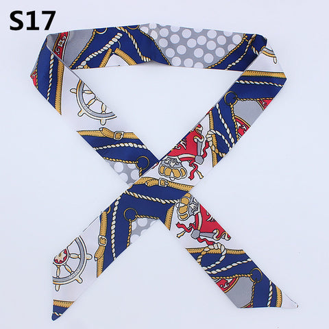 On-Sale 2018 New Arrivals Bag Scarf Print Silk Scarf Women Small Bag Ribbon Fashion Female Hair Ribbons Fashion Handbag Scarves