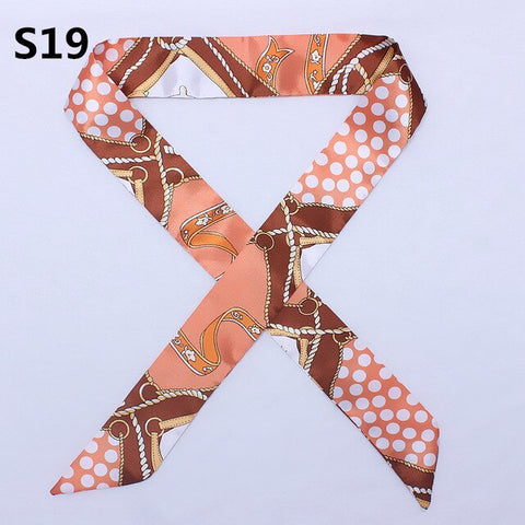 On-Sale 2018 New Arrivals Bag Scarf Print Silk Scarf Women Small Bag Ribbon Fashion Female Hair Ribbons Fashion Handbag Scarves