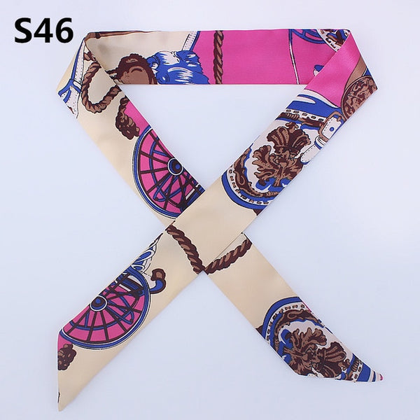 On-Sale 2018 New Arrivals Bag Scarf Print Silk Scarf Women Small Bag Ribbon Fashion Female Hair Ribbons Fashion Handbag Scarves