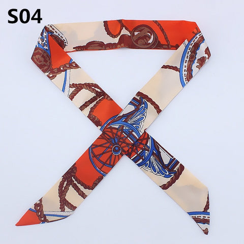 On-Sale 2018 New Arrivals Bag Scarf Print Silk Scarf Women Small Bag Ribbon Fashion Female Hair Ribbons Fashion Handbag Scarves