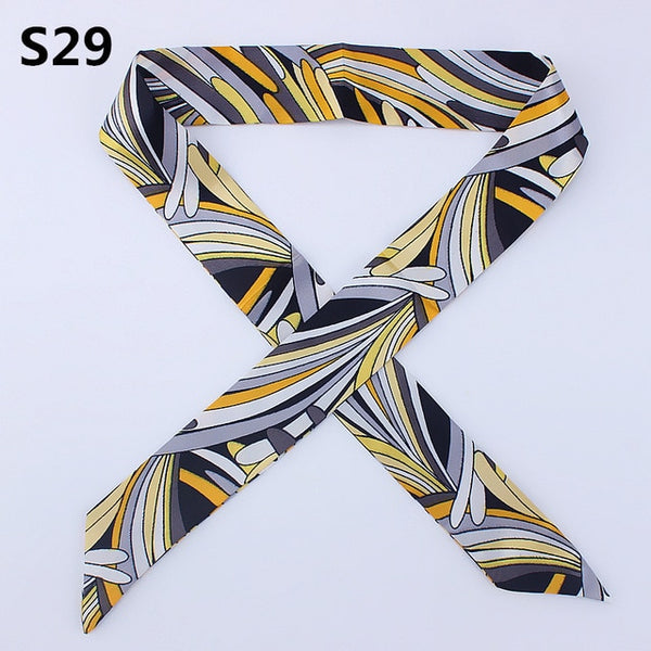On-Sale 2018 New Arrivals Bag Scarf Print Silk Scarf Women Small Bag Ribbon Fashion Female Hair Ribbons Fashion Handbag Scarves