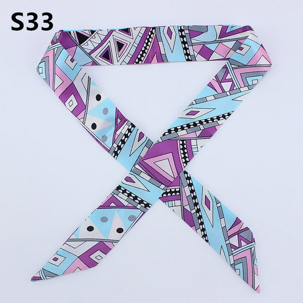 On-Sale 2018 New Arrivals Bag Scarf Print Silk Scarf Women Small Bag Ribbon Fashion Female Hair Ribbons Fashion Handbag Scarves