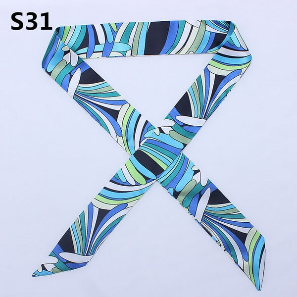 On-Sale 2018 New Arrivals Bag Scarf Print Silk Scarf Women Small Bag Ribbon Fashion Female Hair Ribbons Fashion Handbag Scarves
