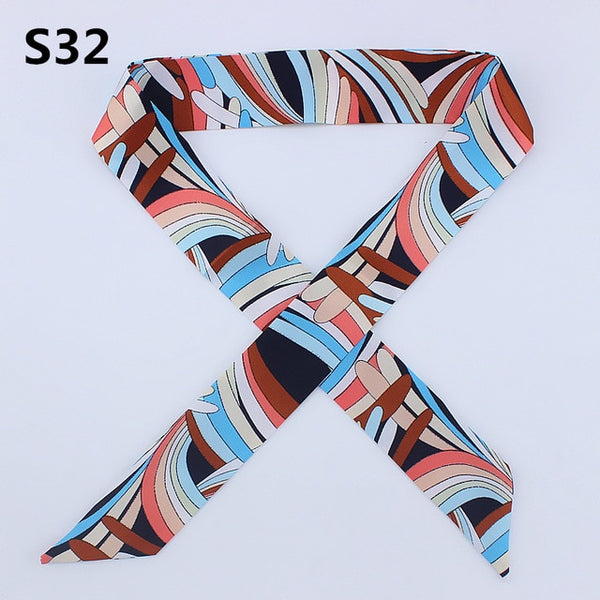 On-Sale 2018 New Arrivals Bag Scarf Print Silk Scarf Women Small Bag Ribbon Fashion Female Hair Ribbons Fashion Handbag Scarves