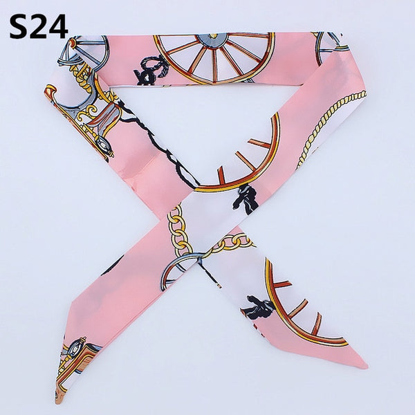On-Sale 2018 New Arrivals Bag Scarf Print Silk Scarf Women Small Bag Ribbon Fashion Female Hair Ribbons Fashion Handbag Scarves