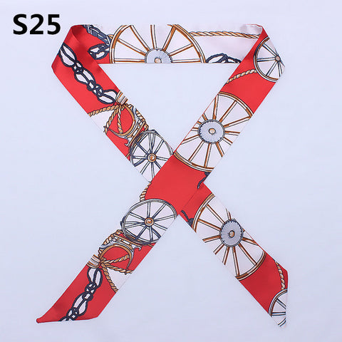 On-Sale 2018 New Arrivals Bag Scarf Print Silk Scarf Women Small Bag Ribbon Fashion Female Hair Ribbons Fashion Handbag Scarves