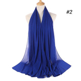 women plain bubble chiffon scarf hijab wrap printe solid color shawls headband muslim hijabs scarves/scarf 47 colors - THE PLACE TO BE !!