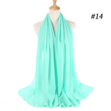 women plain bubble chiffon scarf hijab wrap printe solid color shawls headband muslim hijabs scarves/scarf 47 colors - THE PLACE TO BE !!