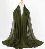 women plain bubble chiffon scarf hijab wrap printe solid color shawls headband muslim hijabs scarves/scarf 47 colors - THE PLACE TO BE !!