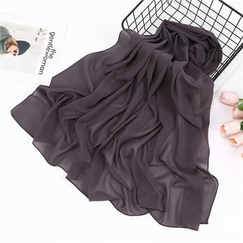 women plain bubble chiffon scarf hijab wrap printe solid color shawls headband muslim hijabs scarves/scarf 47 colors