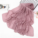 women plain bubble chiffon scarf hijab wrap printe solid color shawls headband muslim hijabs scarves/scarf 47 colors - THE PLACE TO BE !!