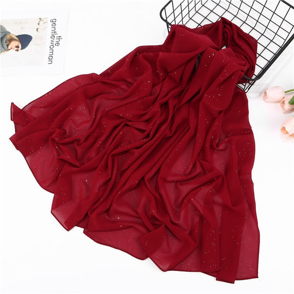 women plain bubble chiffon scarf hijab wrap printe solid color shawls headband muslim hijabs scarves/scarf 47 colors