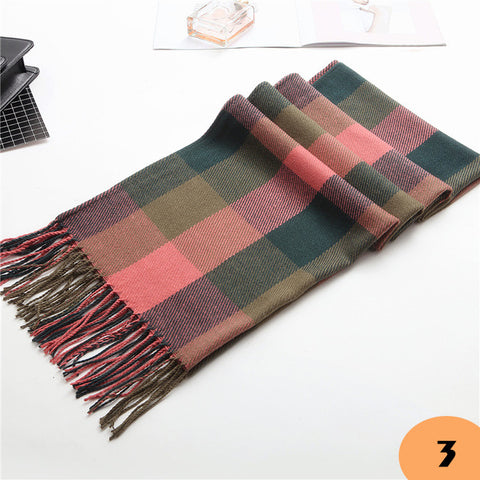 VEITHDIA Hot Autumn Winter Female Wool Scarf Women Cashmere Scarves Wide Lattices Long Shawl Wrap Blanket Warm Tippet wholesale