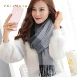 VEITHDIA Hot Autumn Winter Female Wool Scarf Women Cashmere Scarves Wide Lattices Long Shawl Wrap Blanket Warm Tippet wholesale - THE PLACE TO BE !!