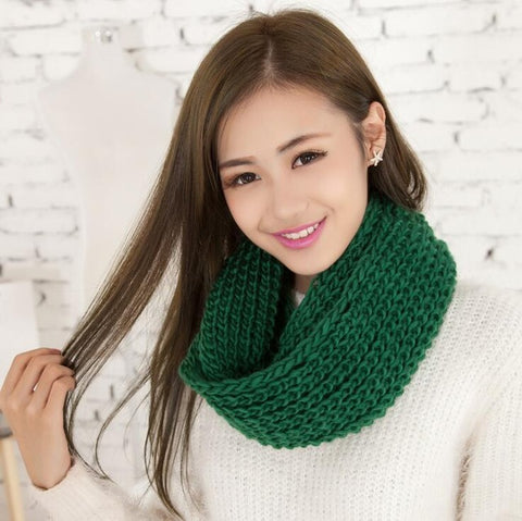 2019 Fashion New Unisex Winter scarf knitted Scarves Collar Neck Warmer woman's Crochet Ring Spain Loop women Scarves for lady